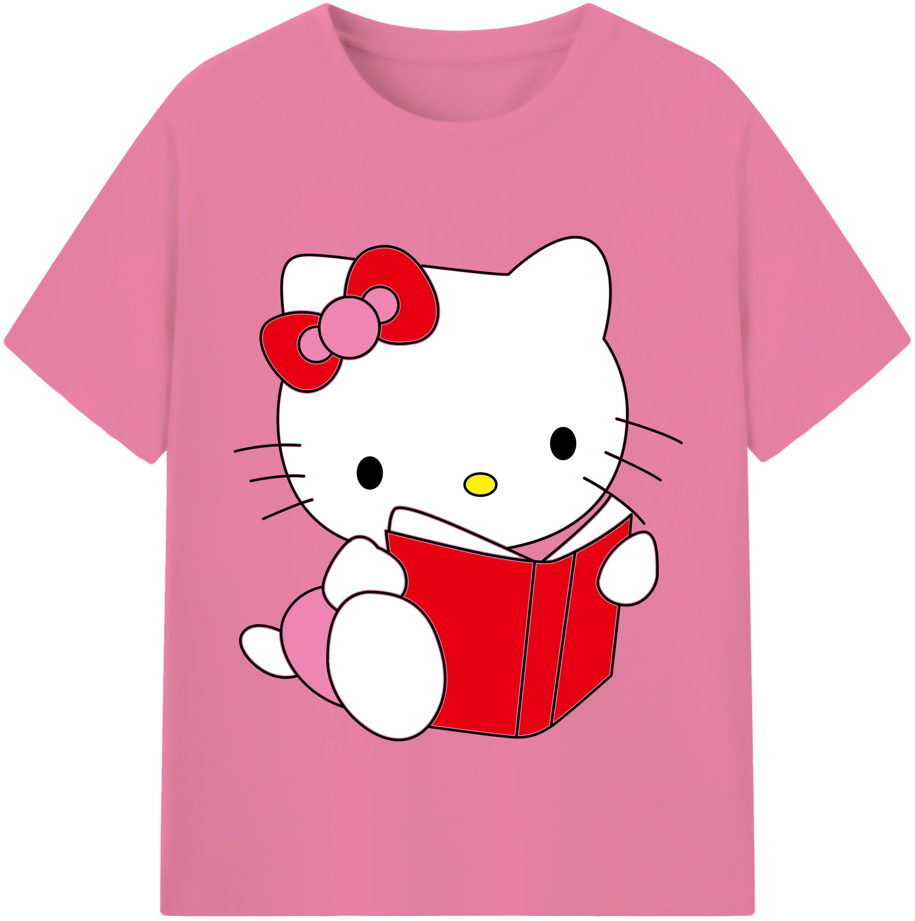 （画像用） Hello Kitty ハローキティ 綿100％半袖Tシャツ（フロントプリント）